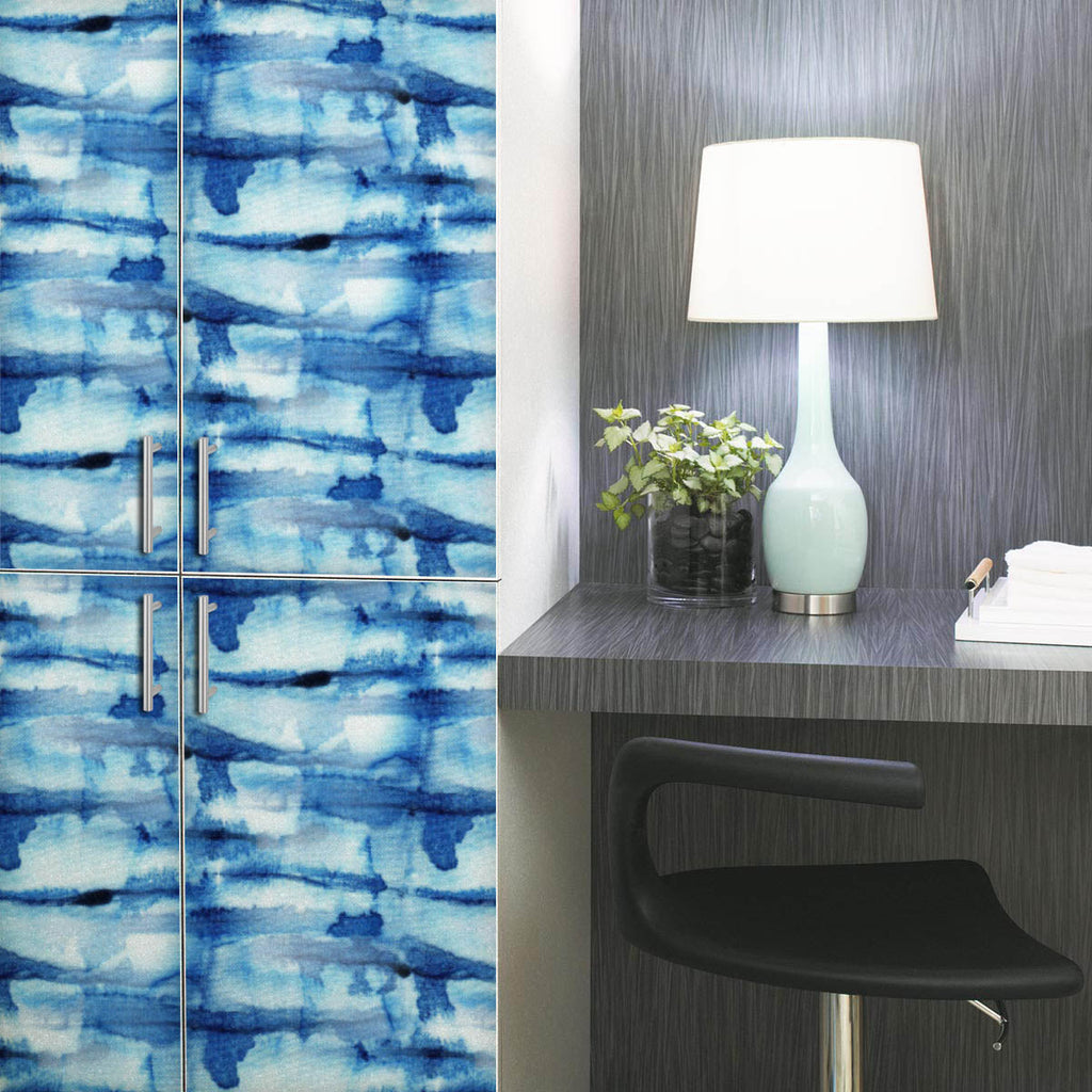 Shibori Indigo Batik D1 Wallpaper Roll