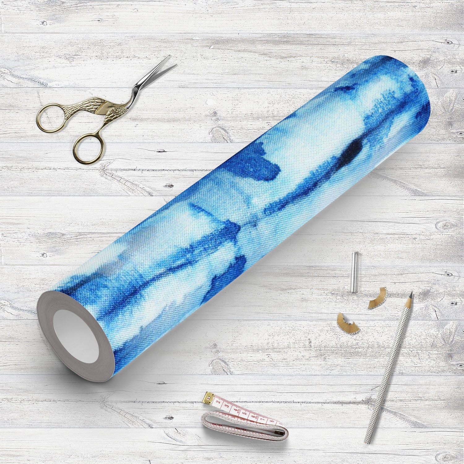 Shibori Indigo Batik D1 Wallpaper Roll